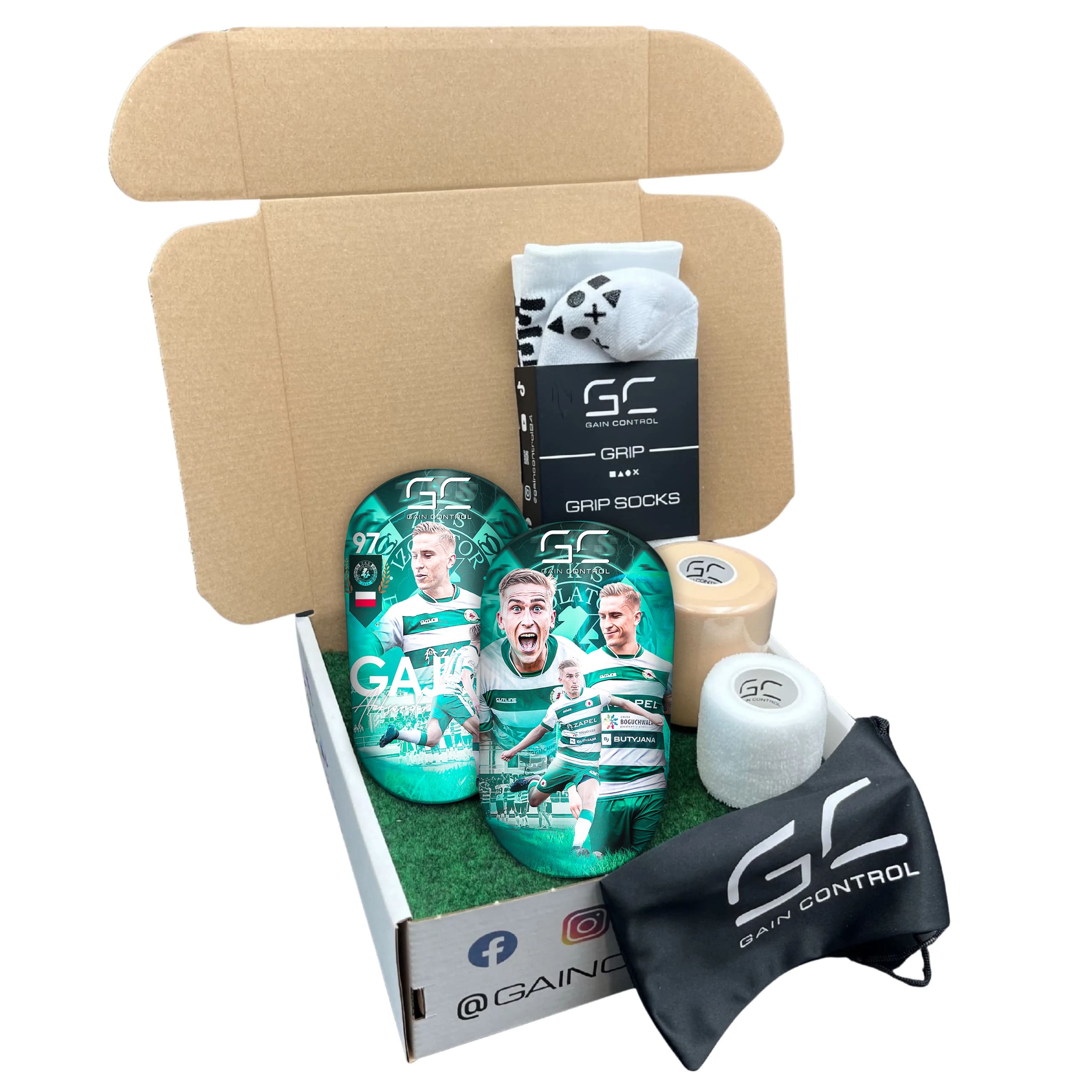 Football Box - Personalized Gain Control shin pads Football Box – Personalized Gain Control shin pads