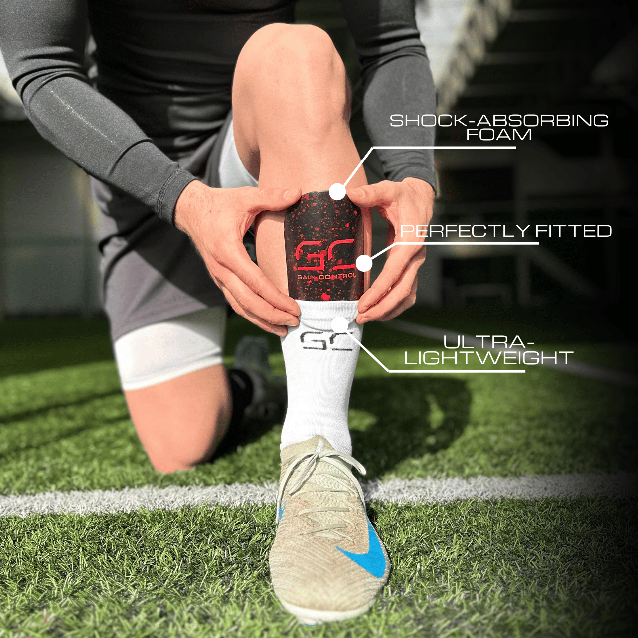 Football Box - shin pads Gain Control MAGMA Shin pads Gain Control Magma