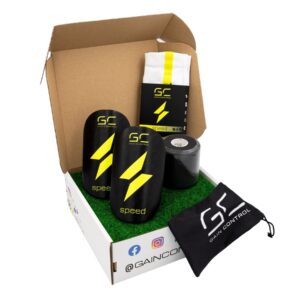 Football Box – shin pads Gain Control SPEED BLACK
