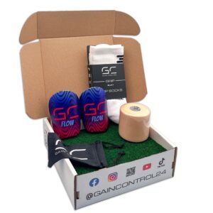 Football Box - shin pads Gain Control FLOW BLUEBERRY