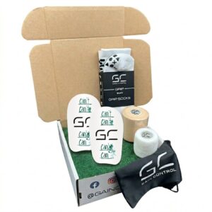 Football box - shin pads gain control flow can can't white
