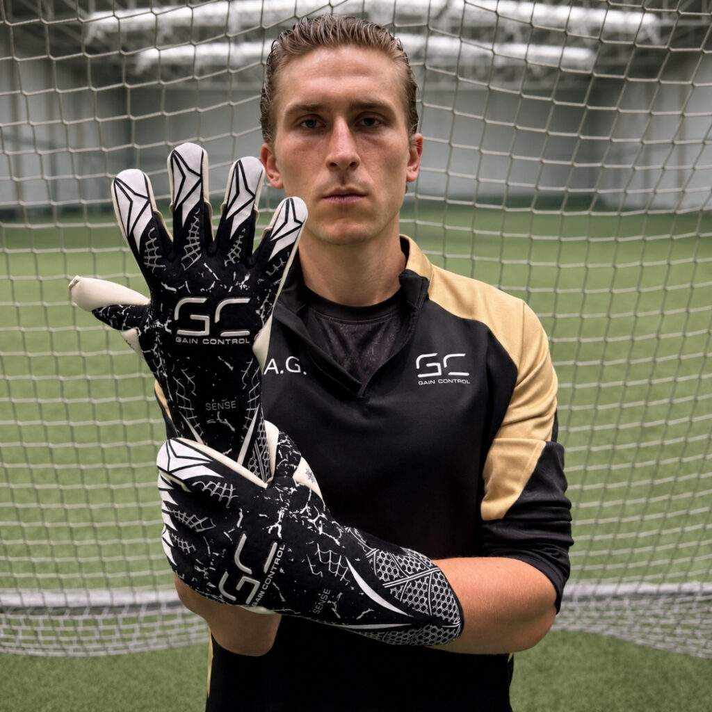 gain control goalkeeper gloves sense white hybrid cut 10